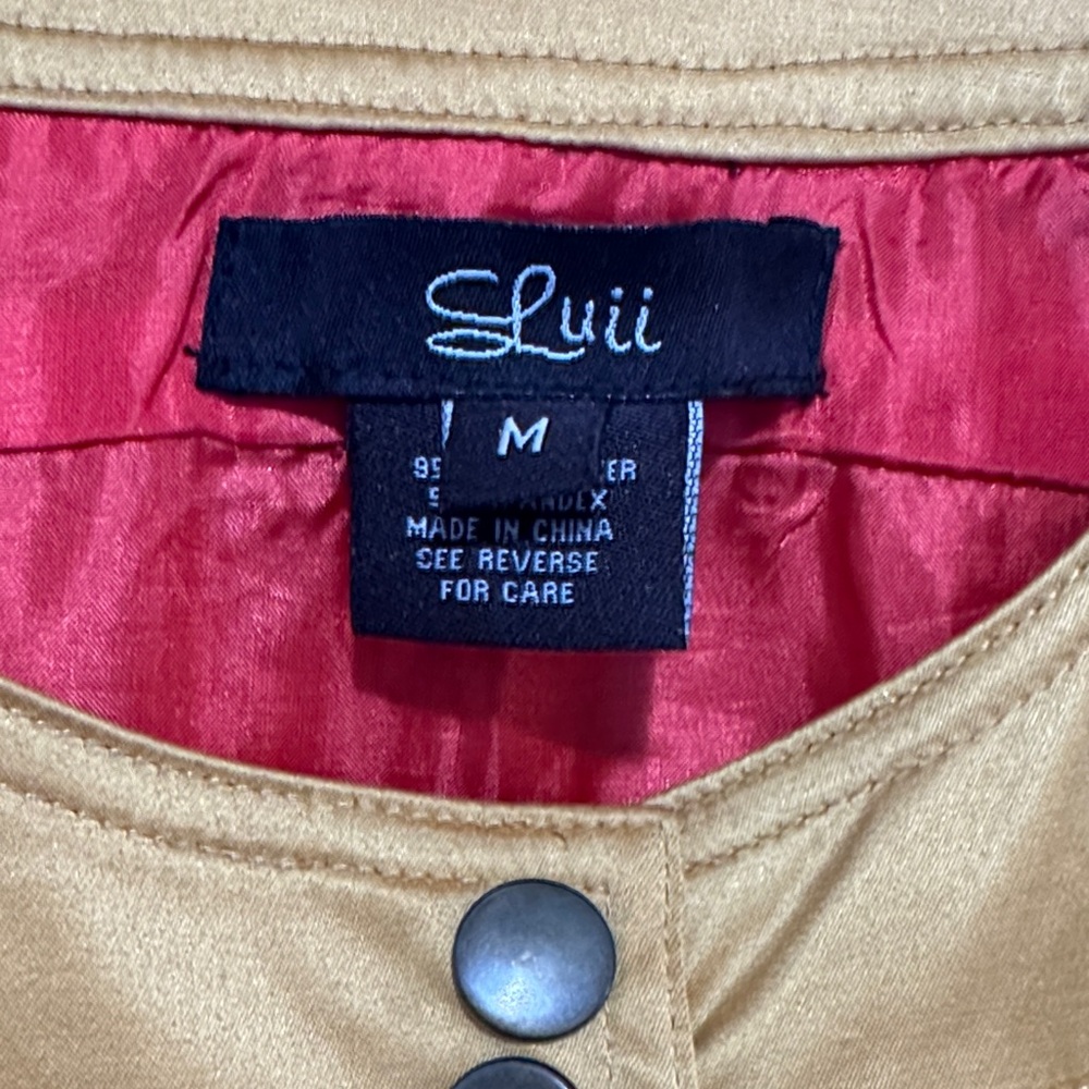 Stylish Gold Jacket for Women size medium - Picture 2 of 7